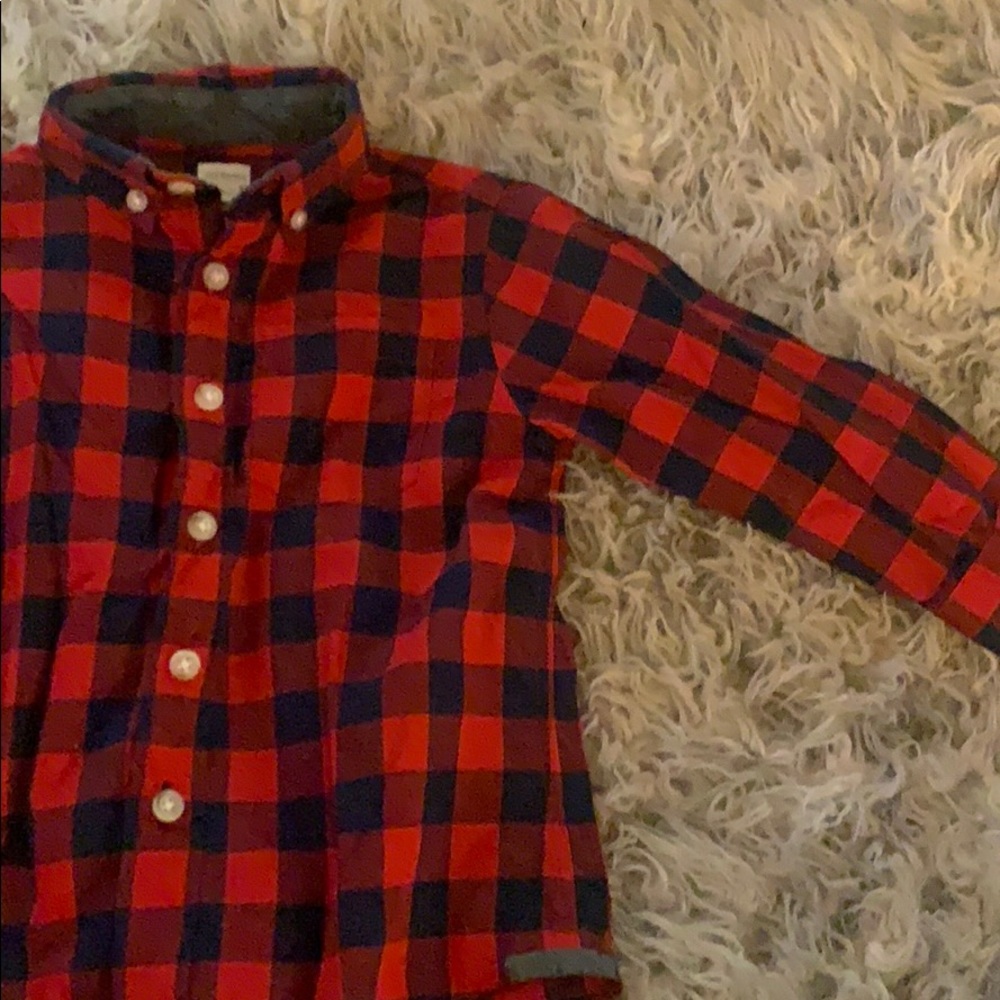 CREWCUTS BUTTON DOWN RED PLAD